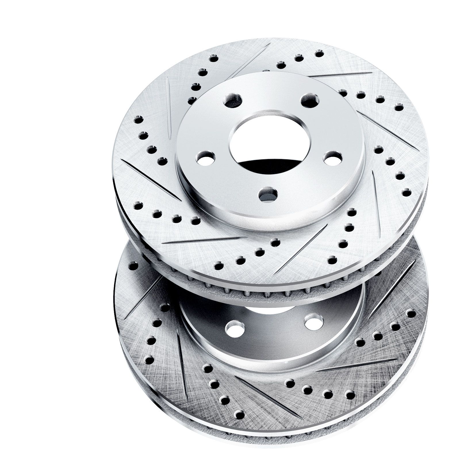 Brake Rotors [2 Front] POWERSPORT *DRILLED & SLOTTED* DISC BJ00632 eBay