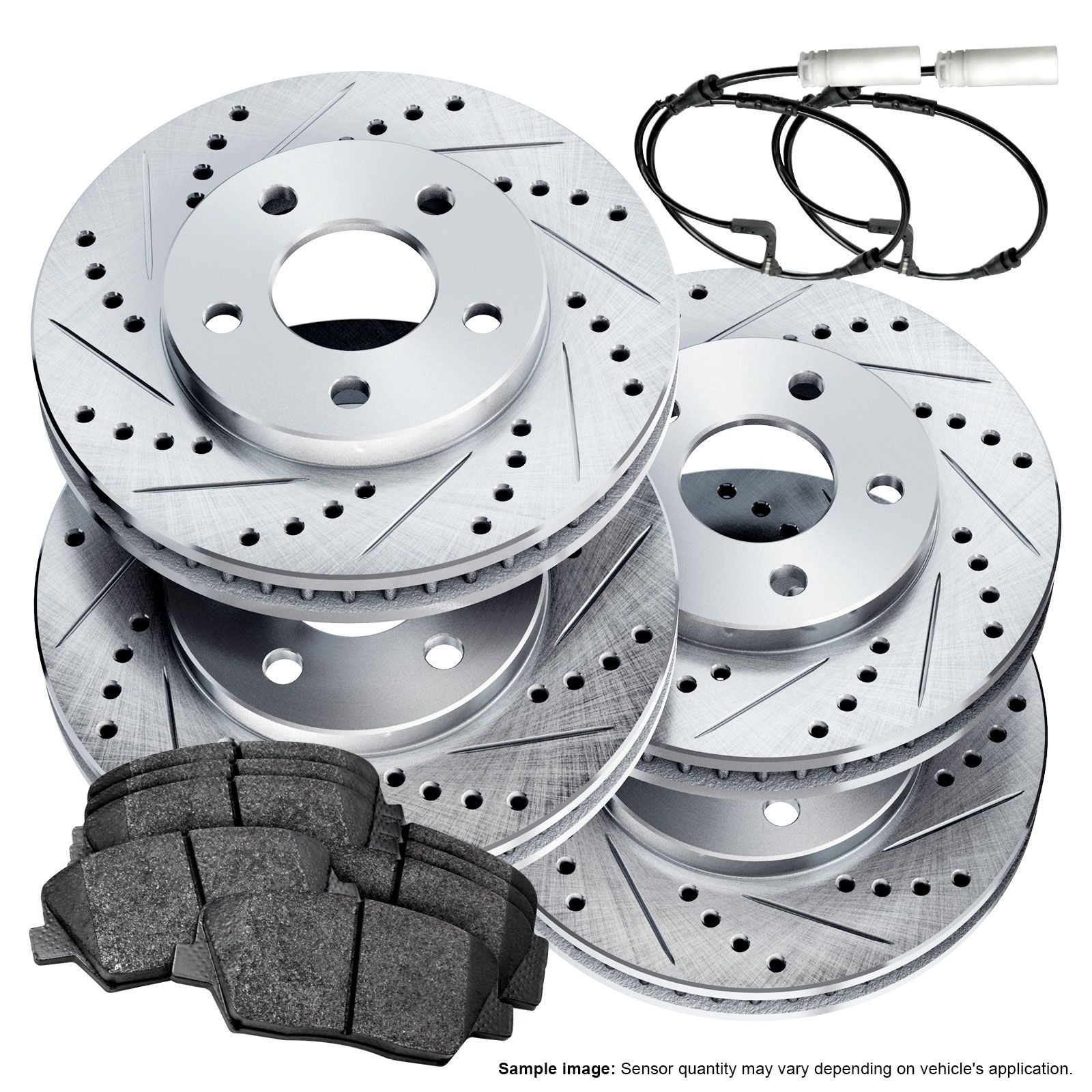 Full Kit Drilled Slotted Brake Rotors and Ceramic Pads 20102014 Jaguar