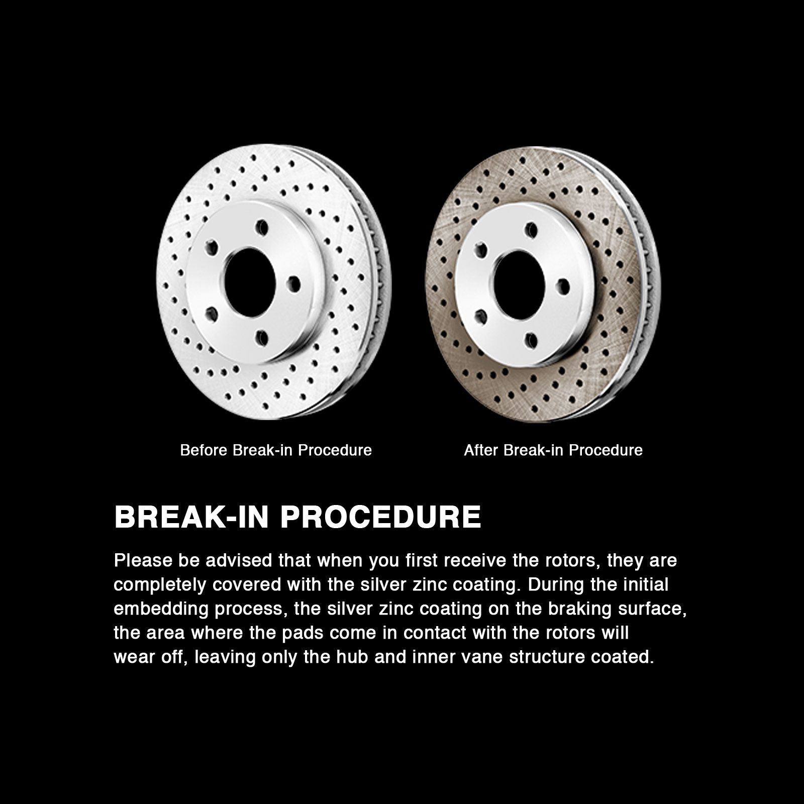 2 Front + 2 Rear POWERSPORT *DRILLED & SLOTTED* DISC BN19748 Brake Rotors 